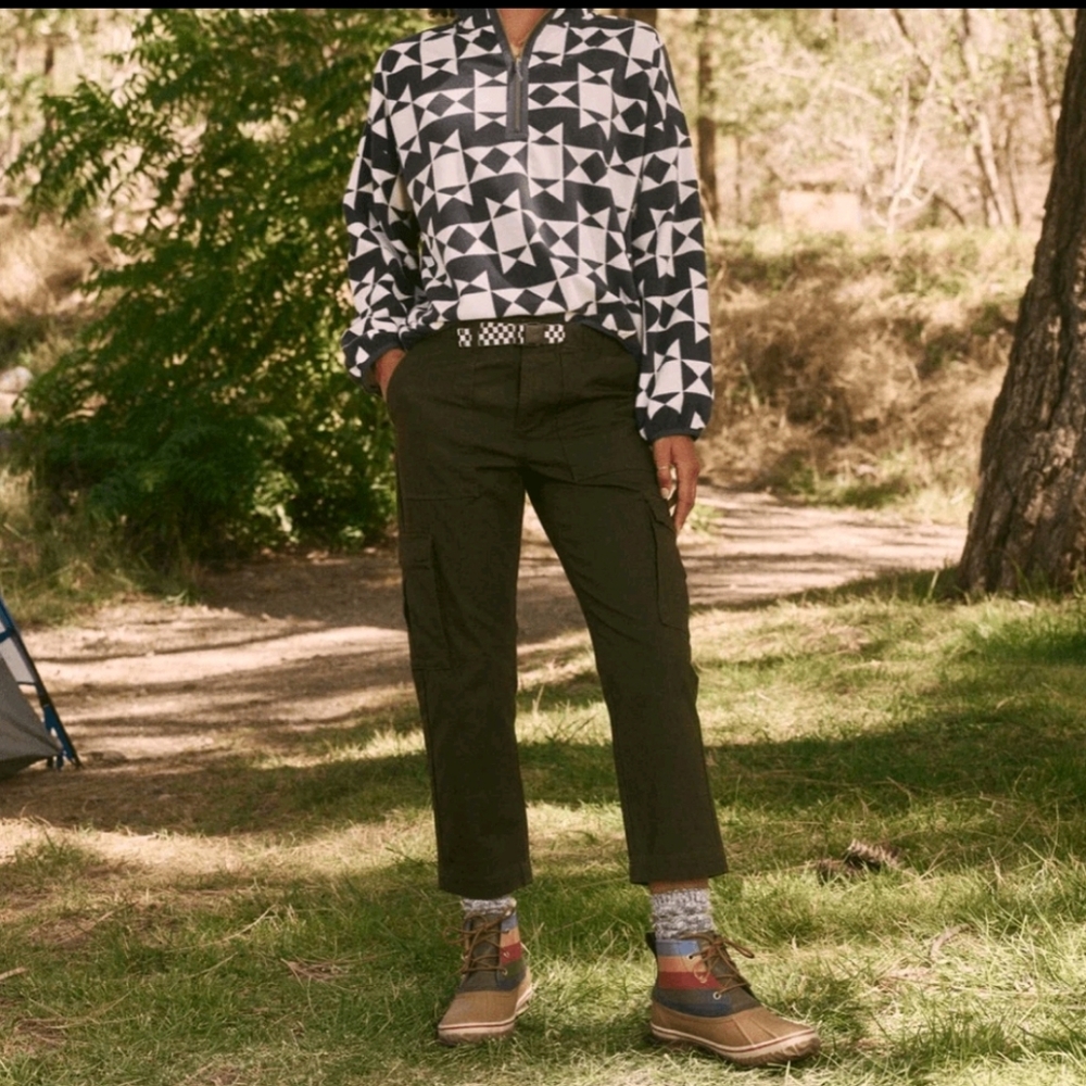 The GREAT + Eddie Bauer Canvas Hiking Cargo Pant Belted